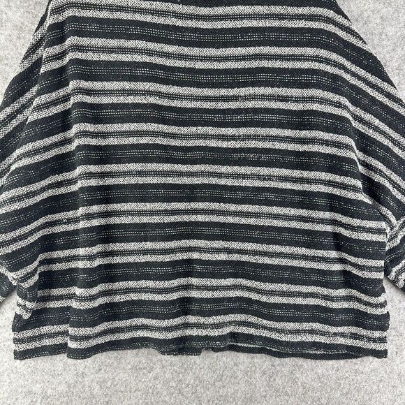 Madewell Open Cardigan Sweater Womens M/L Striped Upbeat Oversized Pockets Light - Picture 8 of 13